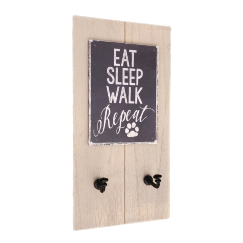 Pet Leash Hanger by Kirklands Eat Sleep Repeat Tan Size OS - Picture 3 of 12